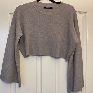 Olivacious Grey Crop Sweater